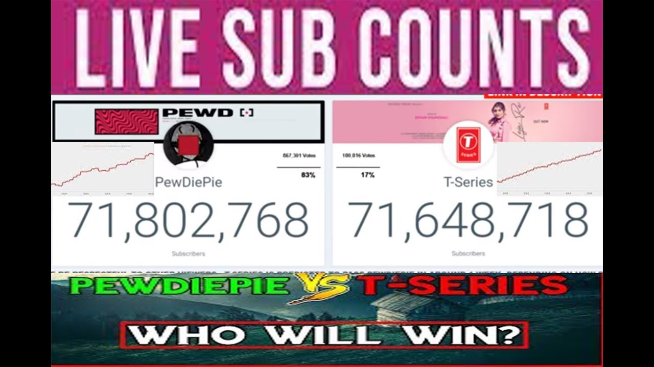 pewdiepie vs t series