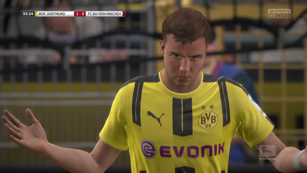 FIFA 17 Fc Bayern Mnichov vs Fc Borussia Dortmund 1:1 - YouTube