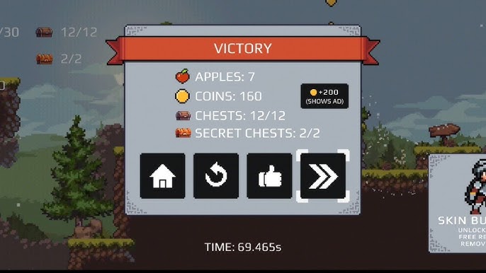 Apple Knight - Level 1:5 - All Secrets and Chests 