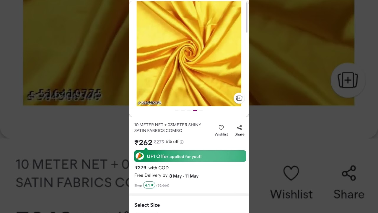 10meters net and satin fabric into lehanga 