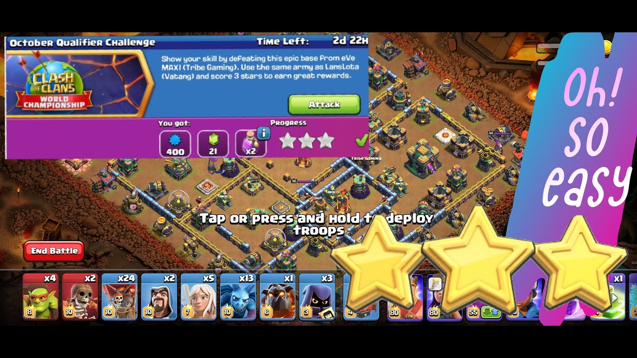 OCTOBER QUALIFIER CHALLENGE||#1 ATTEMPT||3 STAR||NEW EVENT NOVEMBER 2021||EASY STRATEGY||