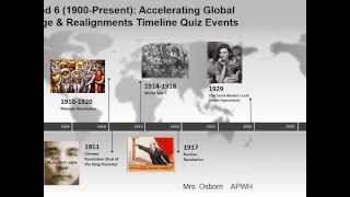 APWH Period 6 (1900-Present) Timeline Quiz Events