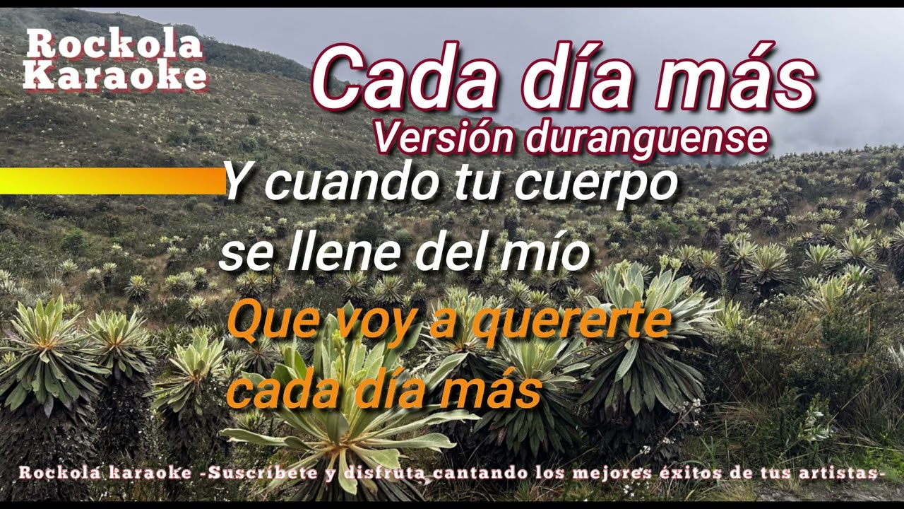 Cada día más -Karaoke Versión duranguense-