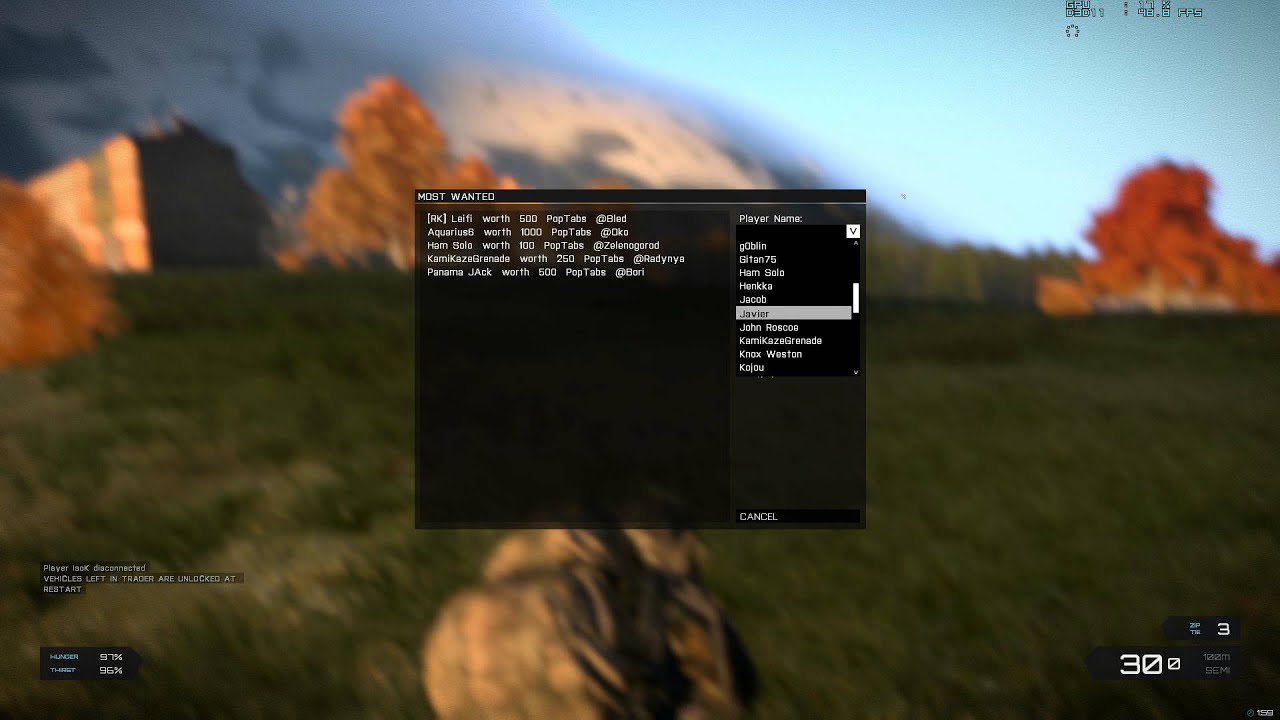 MGT Arma 3 Exile Bounty system