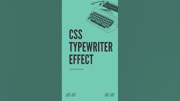 Easy Typewriter Animation in Pure CSS | No JavaScript