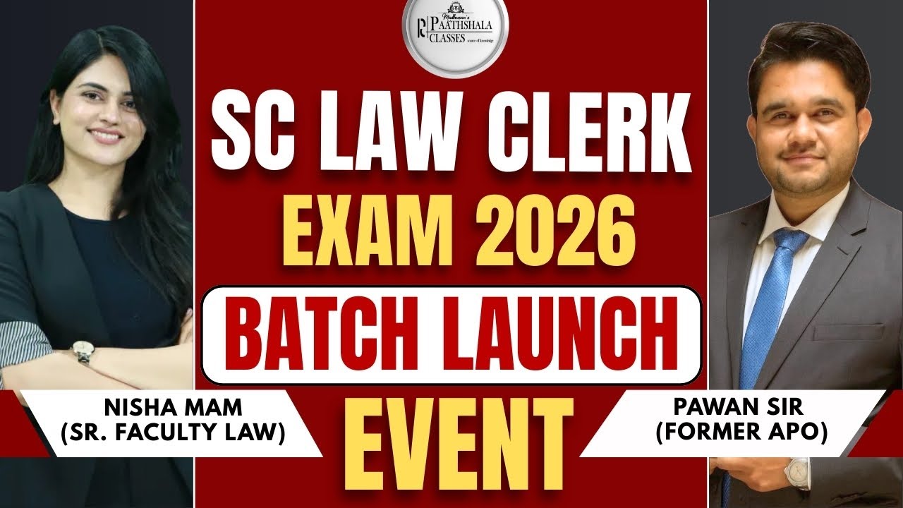 SC Law Clerk Exam 2026 | Batch Launch Event|Learn from Sr. Faculty Nisha Mam & Pawan Sir, Former APO