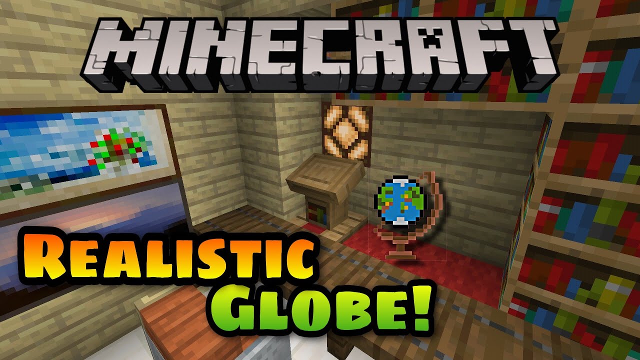 How to make a Realistic Globe in Minecraft PE YouTube