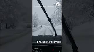 Drivers navigate snowy roads in Allentown after winter storm