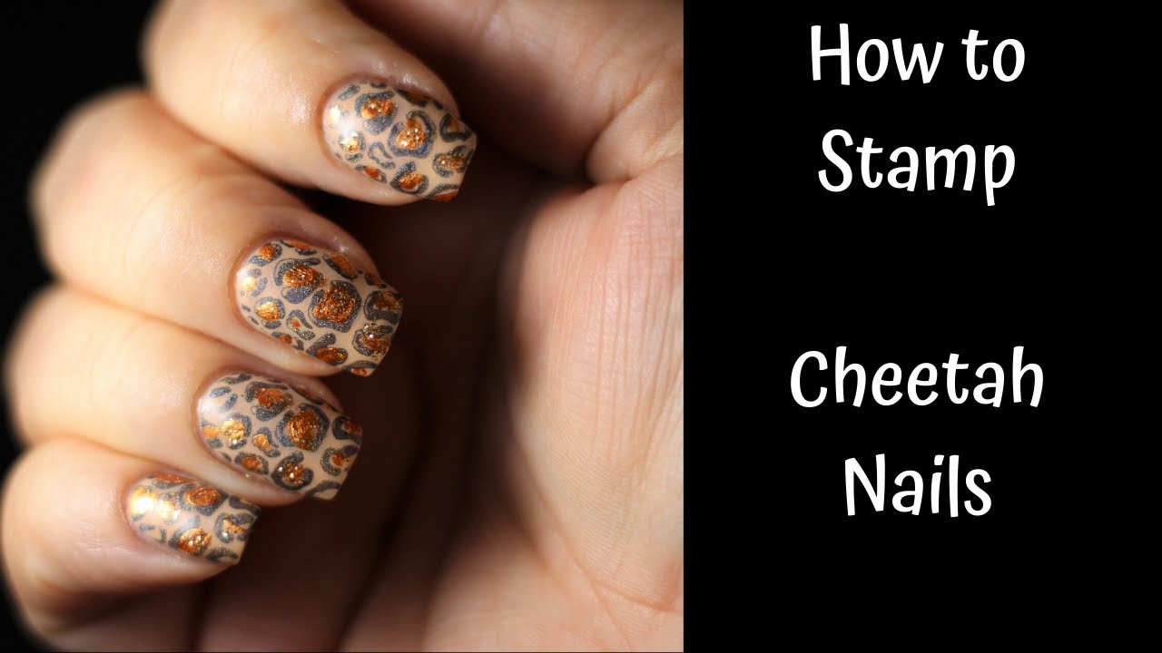 HOW TO STAMP CHEETAH NAILS! Beginner nail stamping tutorial!