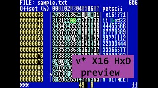 Commander X16 HXD (Hex Editor) Preview