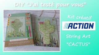 DIY jai testé pour vous : un kit créatif Action pour fabriquer un string art CACTUS
