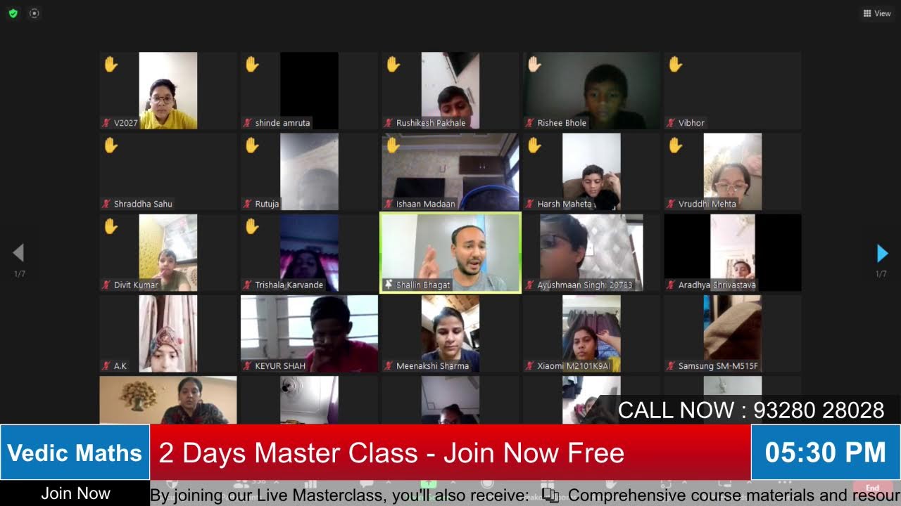 2 days Live Vedic Maths Masterclass by Dharmesh Pithva