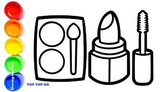 Draw Makeup Kit with Colors & Circles + Baby Shark Song | Learn Colors for Kids | Yup Yup Go