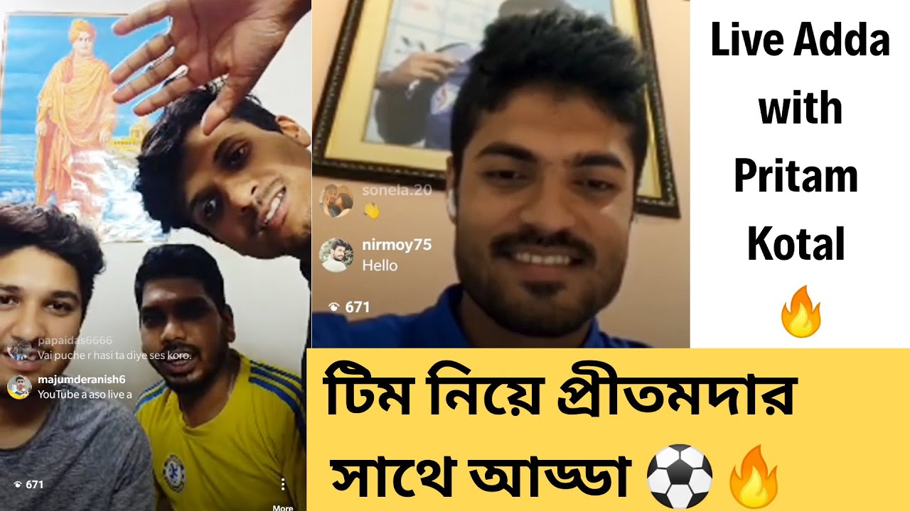 Pritam kotal live with Aakaashvaani 🔥 Football Adda