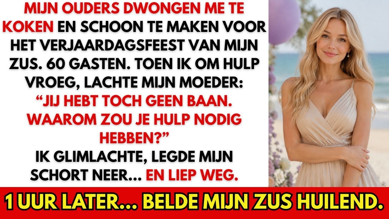 Zestig gasten vulden het huis van mijn ouders en ik stond in de keuken, dienblad in de hand, terwijl mijn moeder tegen een vreemde zei dat ik maar "kleine freelance dingetjes" deed. Niemand wist...