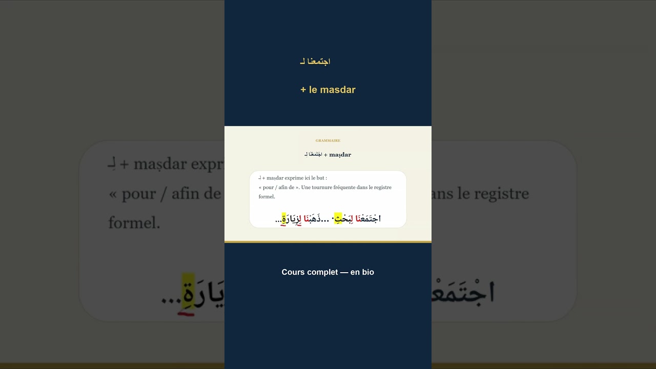 Annoncer l'objet d'une réunion en arabe 💼 #shorts