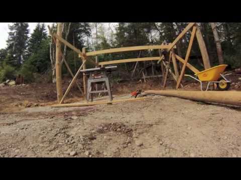 Beach Wood Timber Frame Carport Build Part 1 - YouTube