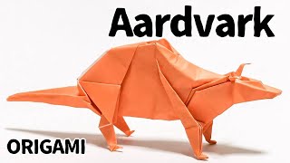 Origami Aardbark -How to make- Animal 折り紙 ツチブタ 動画 折り方