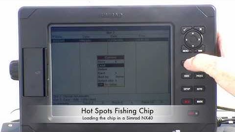 Loading a Hot Spots Fishing Chip into a Simrad NX40 gps
