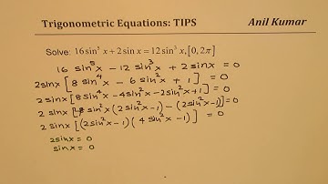 16sin^5x + 2sinx = 12sin^3x Difficult Trigonometric Equation Solve by Factoring without GDC