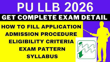PU LLB 2026 Notification (Out), Application, Dates, Eligibility, Syllabus, Pattern, Admit Card