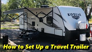 RV How To: Setting up our Kodiak Travel Trailer to Use