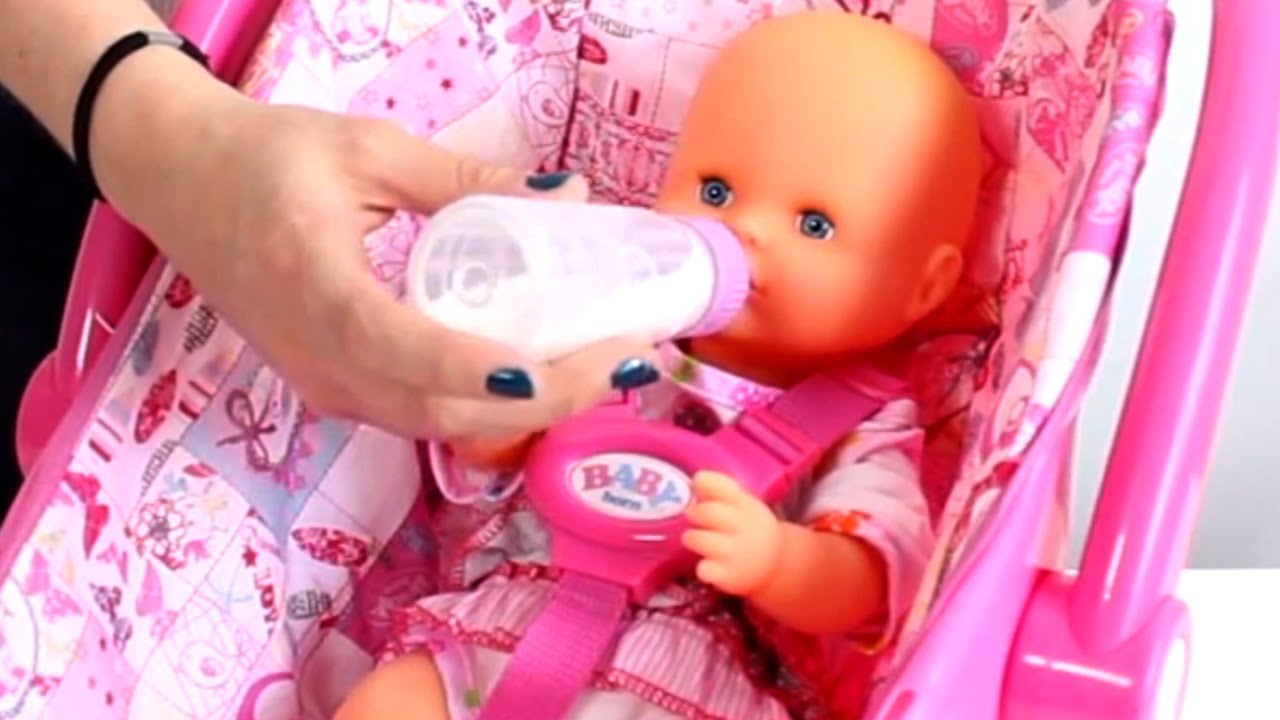 Nenuco Baby Doll Drinks Milk Baby Born Maxicosi Seat