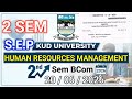 Human Resource Management 2nd Sem BCom | Karnatak University Dharwad (KUD) | SEP 2026