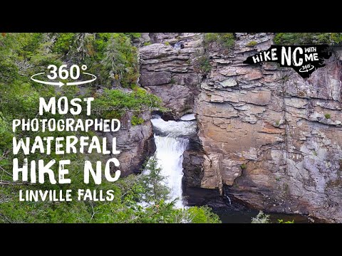 Linville Falls Easy NC Waterfall Hike Part 1 Linville Gorge 360 VR