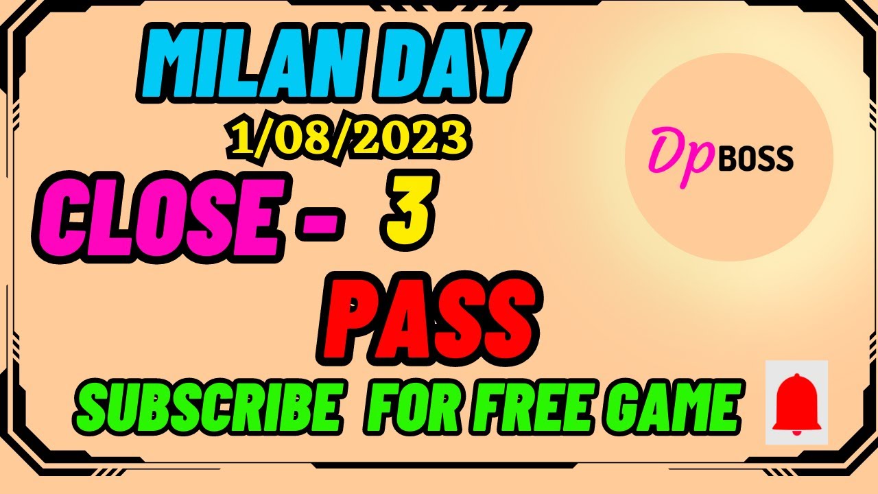 MILAN DAY 1/08/2023 MILAN DAY CHART MILAN DAY MATKA MILAN DAY