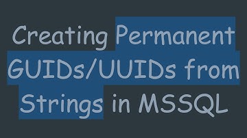 Creating Permanent GUIDs/UUIDs from Strings in MSSQL