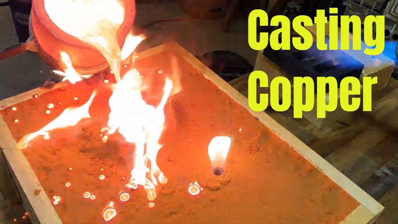 Casting Copper Ingots and Copper Mask from Scrap Copper Pipe 1080p