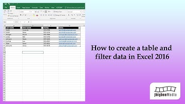 How to Create a Table and Sort Data - Excel 2016
