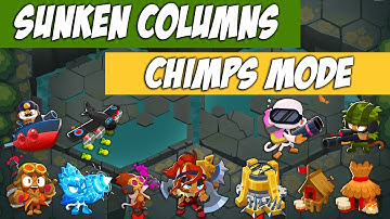Bloons TD 6 Gameplay Walkthrough - Sunken Columns - CHIMPS Mode!