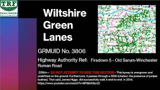 GRMUID No. 3806 - Highway Authority Ref:   Firsdown 5 - Old Sarum-Winchester Roman Road, DO NOT RIDE