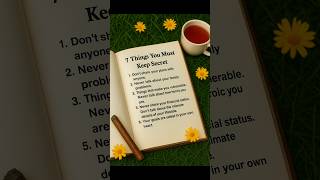 7 Things You Should Always Keep Secret | Life Wisdom & Privacy Rules | #qoutes #shorts #7things #yt