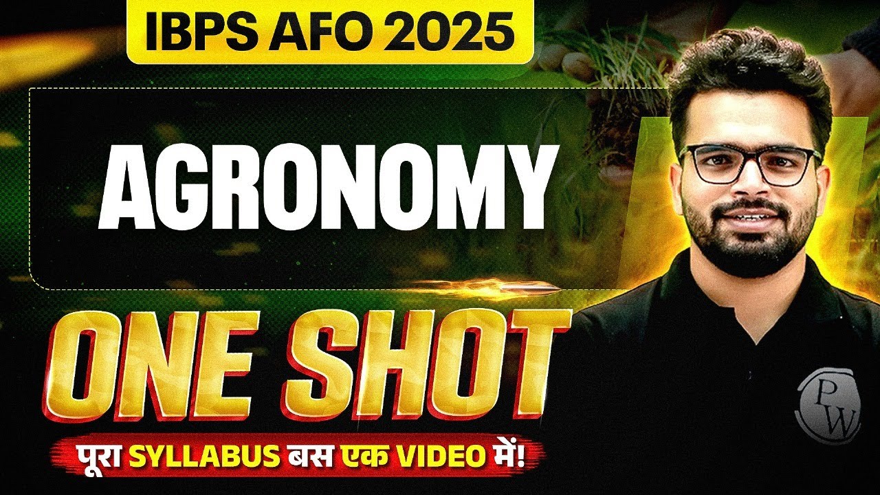 IBPS AFO Mains 2025 | Agronomy for IBPS AFO Mains | One Shot Class ...