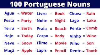 The 100 Most Common Portuguese Nouns | BR Portuguese screenshot 3