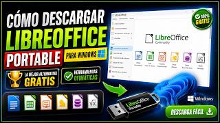 Cómo Descargar LibreOffice Portable en Español para PC Windows 🚀 Suite Ofimática Gratis ✅