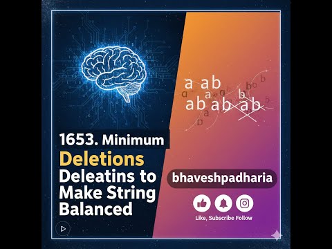 1653. Minimum Deletions to Make String Balanced