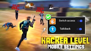 Switch Access & TalkBack Settings Free Fire || 0% Recoil 95% Headshots || Brazil Settings 2026 ⚙️
