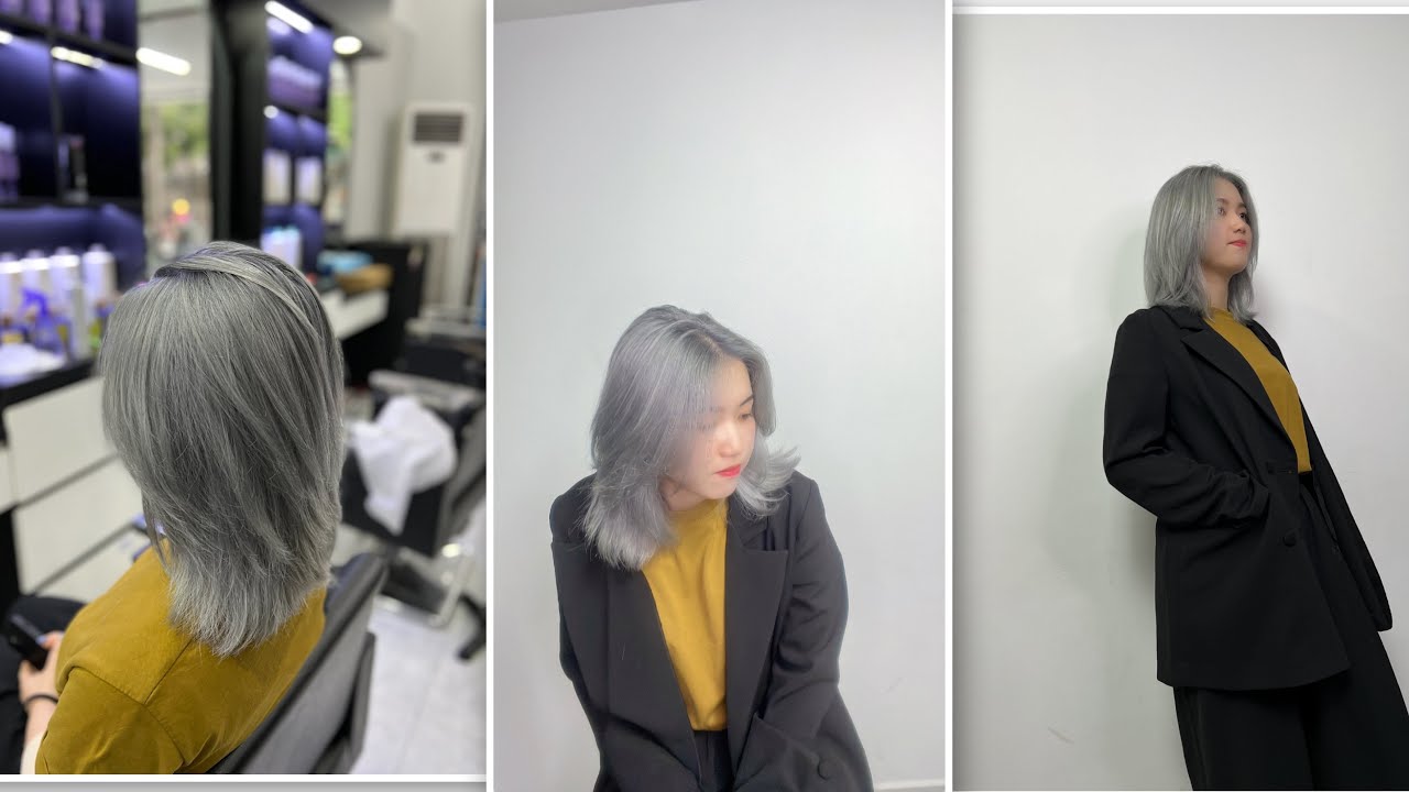 nhuộm tóc màu khói cho bé gài từ Nước Mỹ về. Và cách chăm sóc tóc tẩy | salon hùng đông tinh