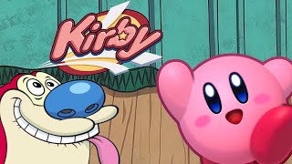 Stimpy dancing to Kirby's theme song