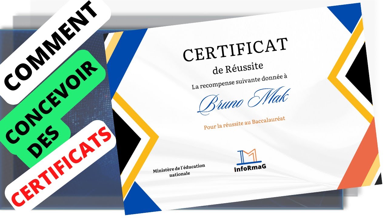 Comment Concevoir Un Certificat - YouTube