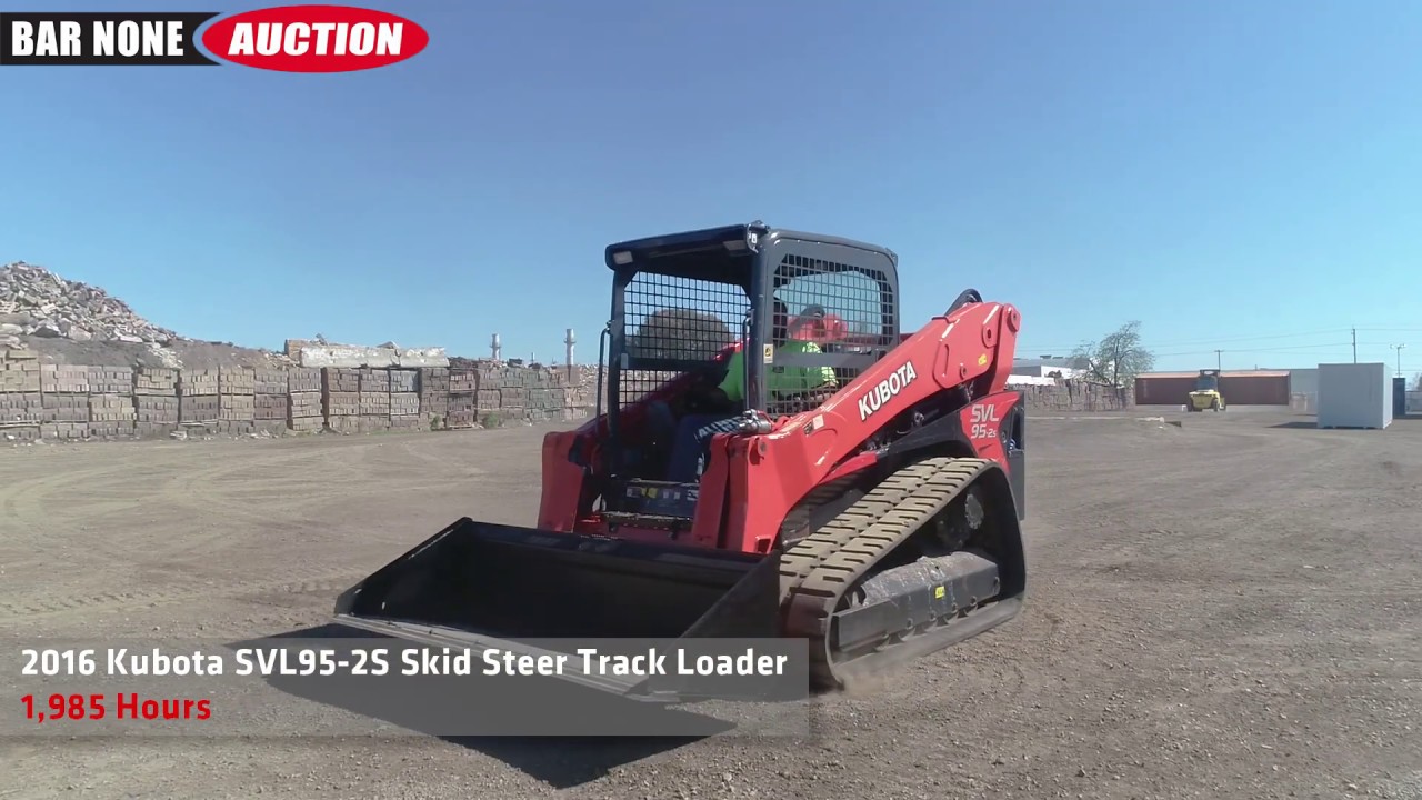 2016 Kubota SVL95-2S Skid Steer Track Loader - YouTube