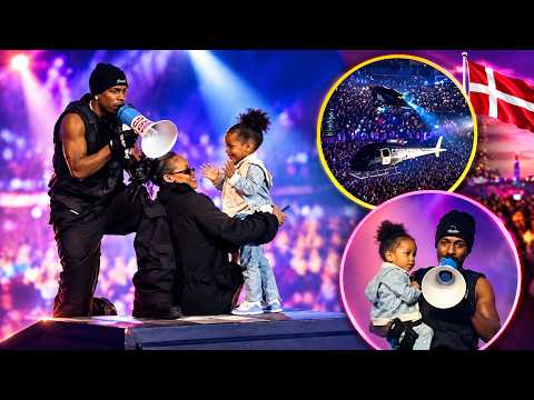 A$AP Rocky & Rihanna Bring Son Riot Rose On Stage in Denmark! 🇩🇰🔥