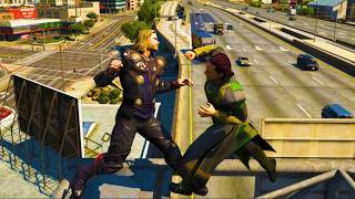 GTA 5 Ultimate Graphics Mod Thor VS Loki Fight 5
