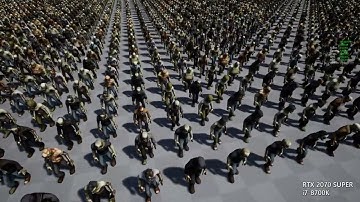 VAMP - Variants on HISM with Vertex Animation Textures, 10000 actors at max performance