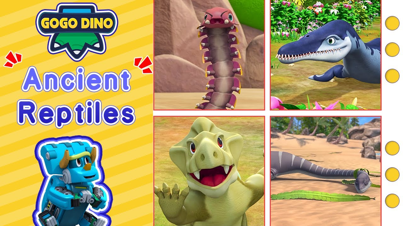 🦖 GOGODINO | Ancient Reptiles 🐊 🐛 | Special Dinosaurs Collection | Superhero Adventure Cartoon