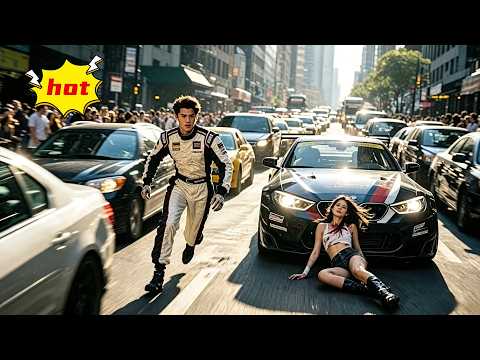 Video a useless racer helps a woman in traffic, speeds off and shocks everyone!